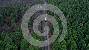 Transportation forest industry road truck highway speed