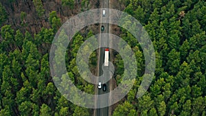 Transportation forest industry road truck highway speed