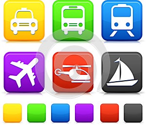 Transportation icon on internet buttons
