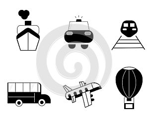 Transportation icon pack