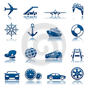 Transportation icon set