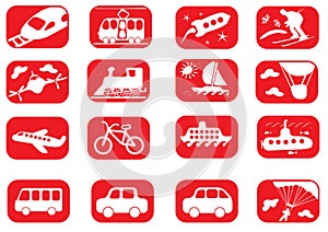 Transportation icon set