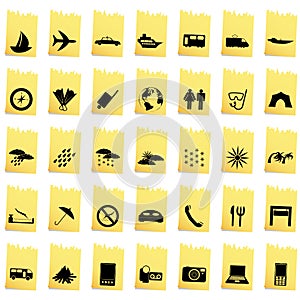 Transportation icon set