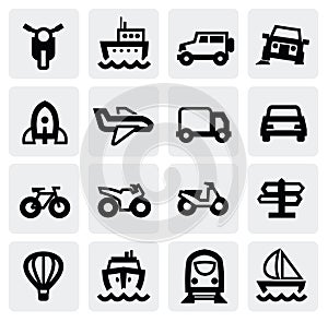 Transportation icon set