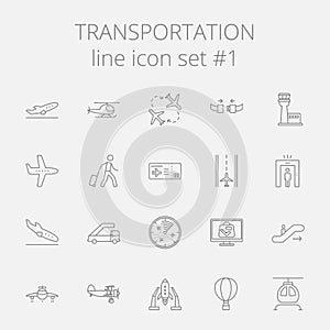 Transportation icon set