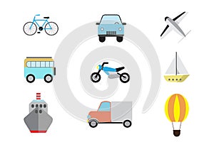 Transportation icon set