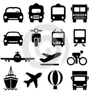 Transportation icon set photo