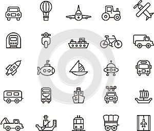 Transportation icons