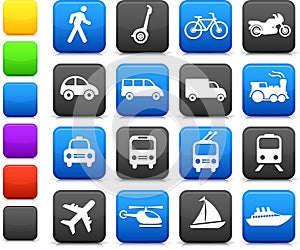 Transportation icons design elements