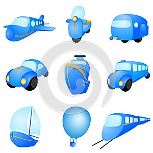 Transportation icons vector