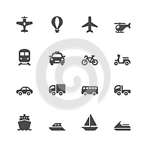 Transportation icons photo