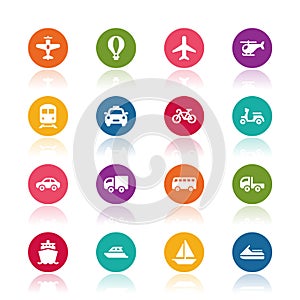 Transportation icons photo