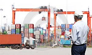 Transportation, import-export and logistics concept,