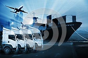 Transportation, import-export and logistics concept,