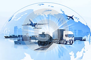 Transportation, import-export and logistics concept,