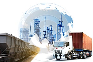 Transportation, import-export and logistics concept