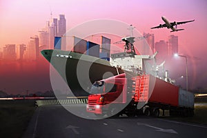 Transportation, import-export and logistics concept,