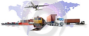 Transportation, import-export and logistics concept,