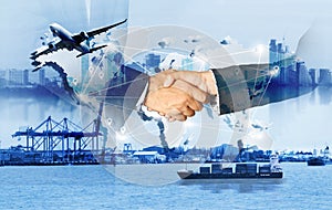 Transportation, import-export and logistics concept,