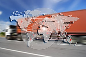 Transportation, import-export and logistics concept,