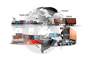 Transportation, import-export and logistics concept,