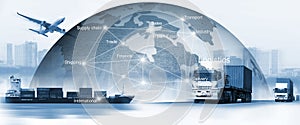 Transportation, import-export and logistics concept,