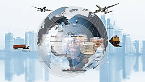 Transportation, import-export and logistics concept,