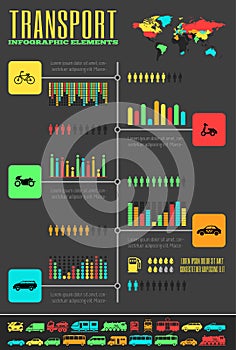 Transportation Infographic Template.