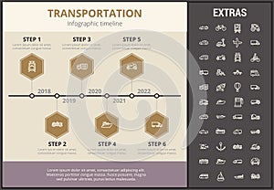 Transportation infographic template and elements.