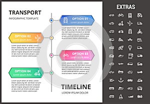 Transportation infographic template and elements.