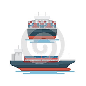 Transportation Logistics Container transport boat for marine export