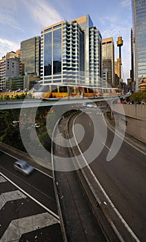 Transportation and Monorail in Downtown Sydney photo