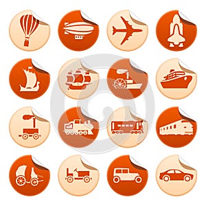 Transportation progress stickers