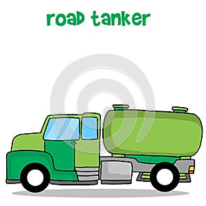 Transportation of road tanker truck