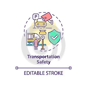 Transportation safety concept icon