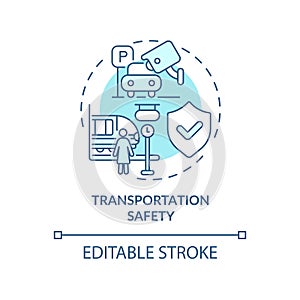 Transportation safety turquoise concept icon