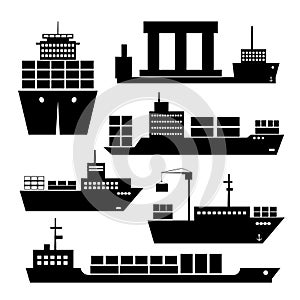 Transportation and shipping icons