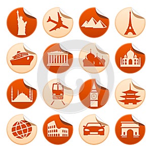 Transportation & sights stickers