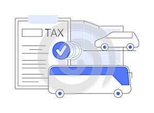 Transportation surtax abstract concept vector illustration.