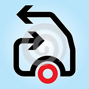 Transportation theme vector graphic logo / icon illustration