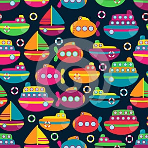 Transportation Themed Seamless Tileable Background Pattern