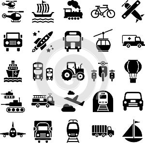 Transportation travel icons photo