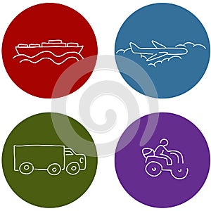 Transportation Travel Icons