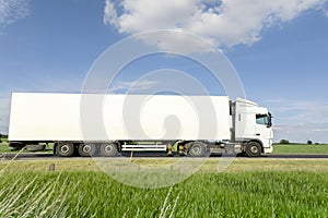 Transportation truck on the road