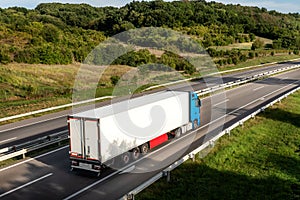 Transportation Truck on road