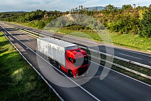 Transportation Truck on the road