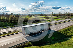 Transportation Truck on the road