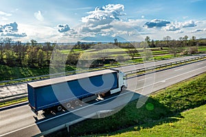 Transportation Truck on road