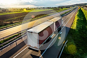 Transportation Truck on road