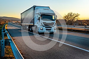 Transportation Truck on road